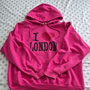 Pink I Love London Women's Hoodie